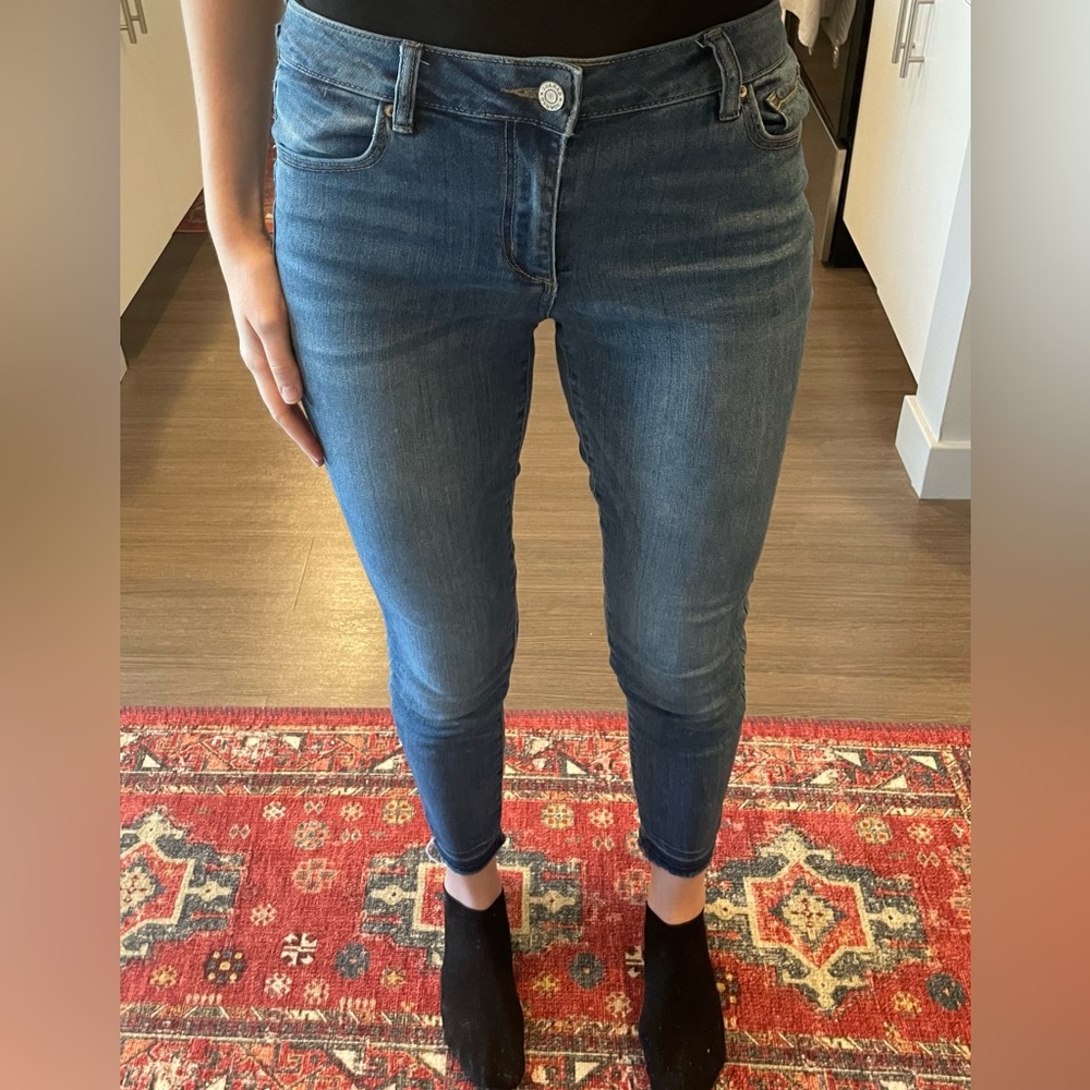 Garage Mid-Rise Frayed Jeans
